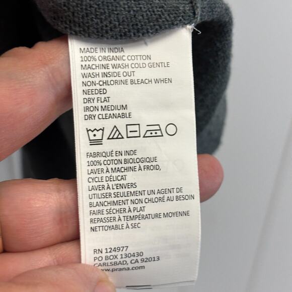 Prana Yarrah Boho Cozy Color Block Cotton Sweater Midi Dress Size S Academia - Picture 9 of 9